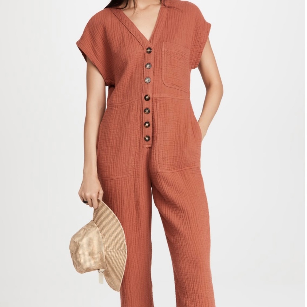 Madewell Lightspun Cap-Sleeve Jumpsuit